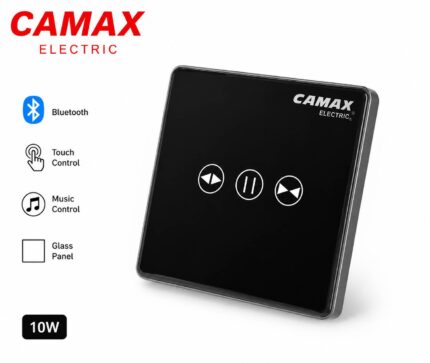 کلید پرده برقی هوشمند وای فای CAMAX با پنل شیشه‌ای و کنترل لمسی