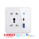پریز هوشمند یونیورسال ، ضد خش ،پورت USB .TYPE-C ،قابل عملکرد با دستیار صوتی ، کنترل از هرجای دنیا