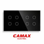 کلید لمسی ۸ پل CAMAX با طراحی مدرن، پنل شیشه‌ای سکوریت ضدخش و رله‌های قدرتمند ۱۰ آمپر، امکان کنترل مستقل ۸ مدار روشنایی را فراهم می‌کند. عملکرد لمسی دقیق، کیفیت ساخت بالا و نصب آسان، این محصول را به انتخابی ایده‌آل برای ساختمان‌های مسکونی، اداری و تجاری تبدیل کرده است.